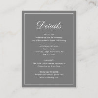 Casamento Elegante Tradicional Formal de Cinzas Si