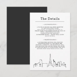 Cartão De Informações Casamento em Las Vegas | Detalhes do Convidados