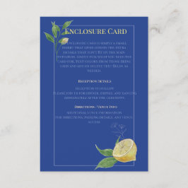 Cartão De Informações Casamento Encantado Flor de Limão Azul
