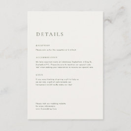 Cartão De Informações Casamento Eucalyptus Greenery & Pink Florals