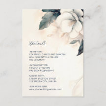 Casamento Floral Azul de Arte Fina Marfim