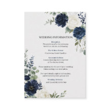 Casamento Floral Azul Marinho Prata Marfim