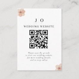 Cartão De Informações Casamento floral Bohemian Chic Terra Cotta