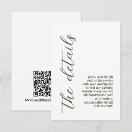 Cartão De Informações Casamento Floral de Pastel Color