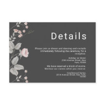 Casamento Floral Elegante De Cinzas Rosa E Escura