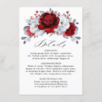 Casamento Floral Metálico Prata Branco Vermelho Re