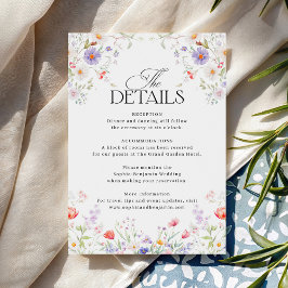 Cartão De Informações Casamento Floral Pastel Aquarela Jardim de Primave