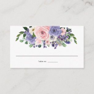 Cartão De Informações Casamento Floral Rosa Bege Roxo Lavanda