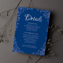 Casamento Floral Vintage Azul Francês Elegante e E