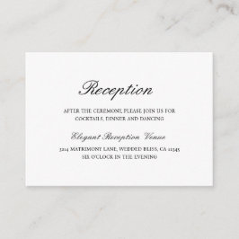 Cartão De Informações Casamento Formal Simples Elegante