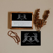 Casamento Gótico Esqueleto Mãos Código QR Casament