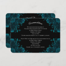 Casamento Gótico Negro Rosa Teal