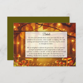 Cartão De Informações Casamento Mágico de Fairytale Forest