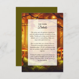 Cartão De Informações Casamento Mágico de Fairytale Forest