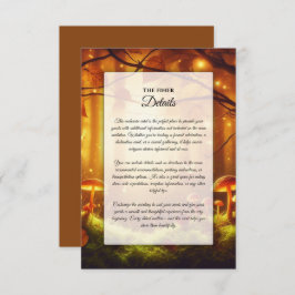 Cartão De Informações Casamento Mágico de Fairytale Forest