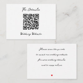 Cartão De Informações Casamento minimalista