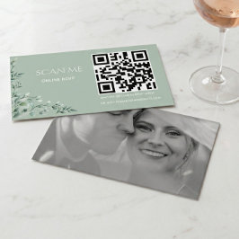 Cartão De Informações Casamento Minimalista Clássico com Estética Suave