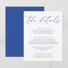 Cartão De Informações Casamento Minimalista Moderno e Branco Marselha Bl