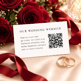Cartão De Informações Casamento Minimalista Moderno Preto e Branco