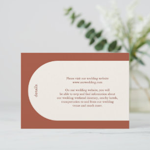 Cartão De Informações Casamento Moderno Camila Rust Arch