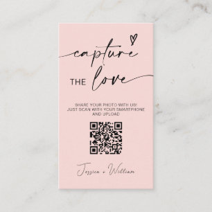 Cartão De Informações Casamento Moderno Capture o amor Código Qr