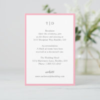 Casamento Moderno com Monograma Rosa Elegante