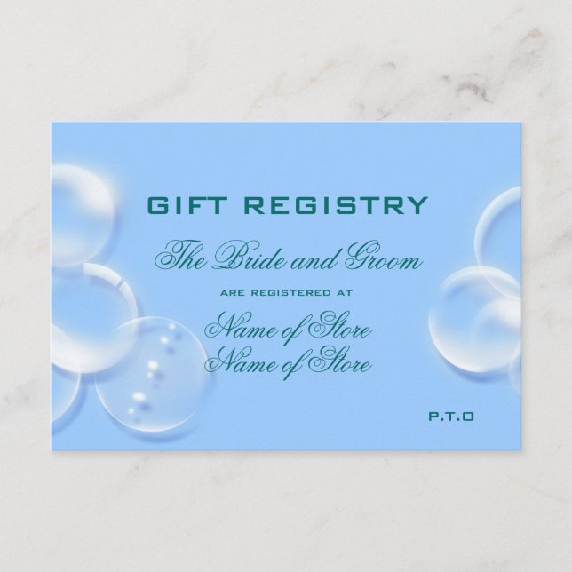 Cartão De Informações casamento na praia (Frente)