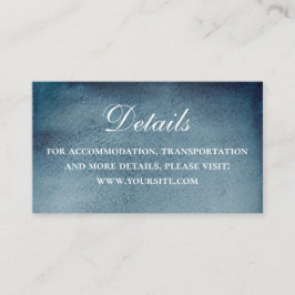 Cartão De Informações Casamento náutico de marinho d'água. Detalhes azui