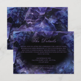 Cartão De Informações Casamento Negra dos Cristais de Bruxas do Ametist 