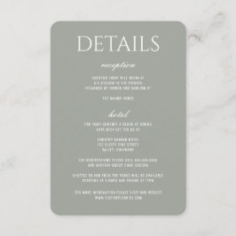 Cartão De Informações Casamento no Bosque Meadow