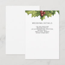 Casamento no inverno Holly Berries Monograma