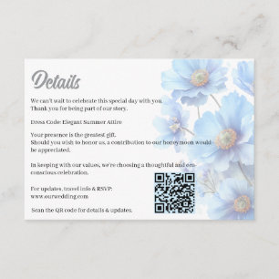 Cartão De Informações Casamento no Jardim Flor de Papoula do Himalaia Az