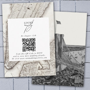 Cartão De Informações Casamento NYC de Destino de Nova Iorque