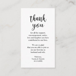 Cartão De Informações Casamento Obrigado, moderno e simples gabinete rus