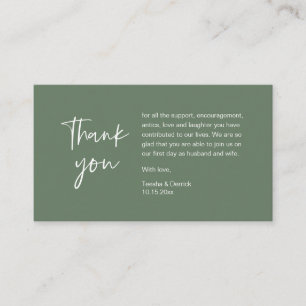 Cartão De Informações Casamento Obrigado por comparecer, minimalista mod