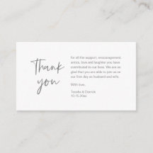 Casamento Obrigado por participar, moderno minimal