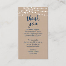 Casamento Obrigado, Rustic String Lights Kraft Enc