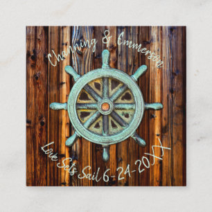 Cartão De Informações Casamento ou Noivado náutico russo
