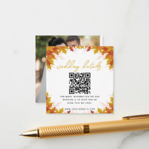 Cartão De Informações Casamento outono Boho Chic