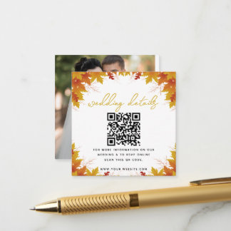 Cartão De Informações Casamento outono Boho Chic