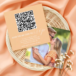 Cartão De Informações Casamento outono de fotos RSVP do código QR da cal