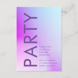 Cartão De Informações Casamento outono Roxo Gradiente Ultra Moderno