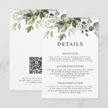 Casamento QR Code Folhas de Eucalipto Elegante Rús