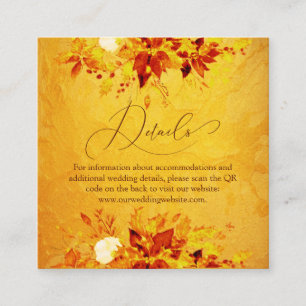 Cartão De Informações Casamento QR code Poinsettia Vermelha Aquarela Ele