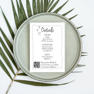 Cartão De Informações Casamento Rabiscado à Mão