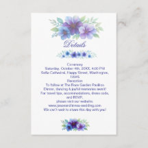 Casamento Romântico de Cor Azul Botânica Romântica