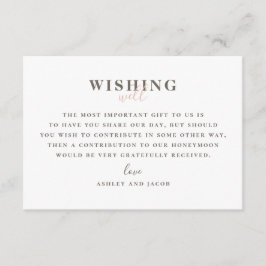 Cartão De Informações Casamento rosa moderno desejando bem. Tipografia