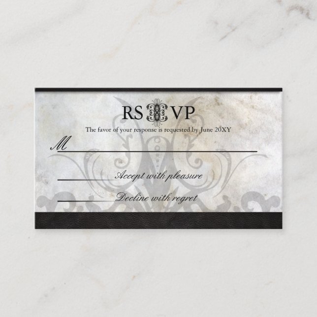 Cartão De Informações Casamento RSVP Card-Celtic Gaelic Knot (Frente)