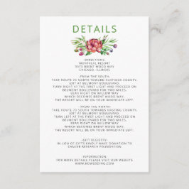 Cartão De Informações Casamento Rustic Boho Succulent Cactus Greenery