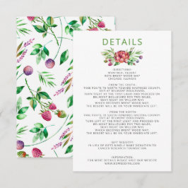 Cartão De Informações Casamento Rustic Boho Succulent Cactus Greenery